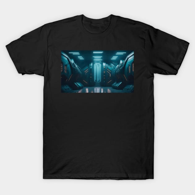 Spaceship futuristic interior T-Shirt by WODEXZ